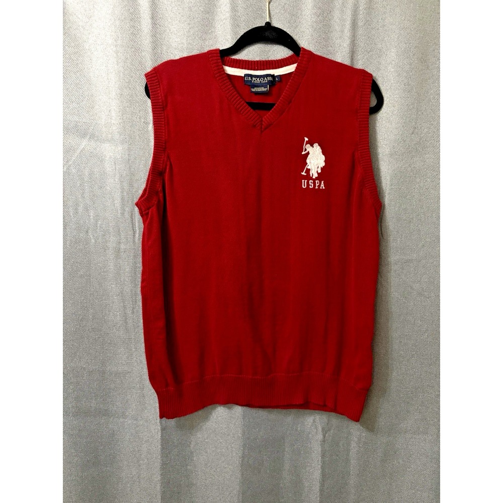 U.S. Polo Association Sweater Vest with Emblem Size Large